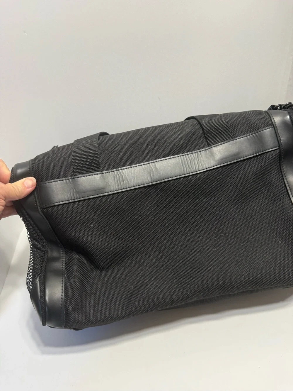 Harley-Davidson Black Travel Duffel With Mesh Pocket, Handles & Shoulder Strap